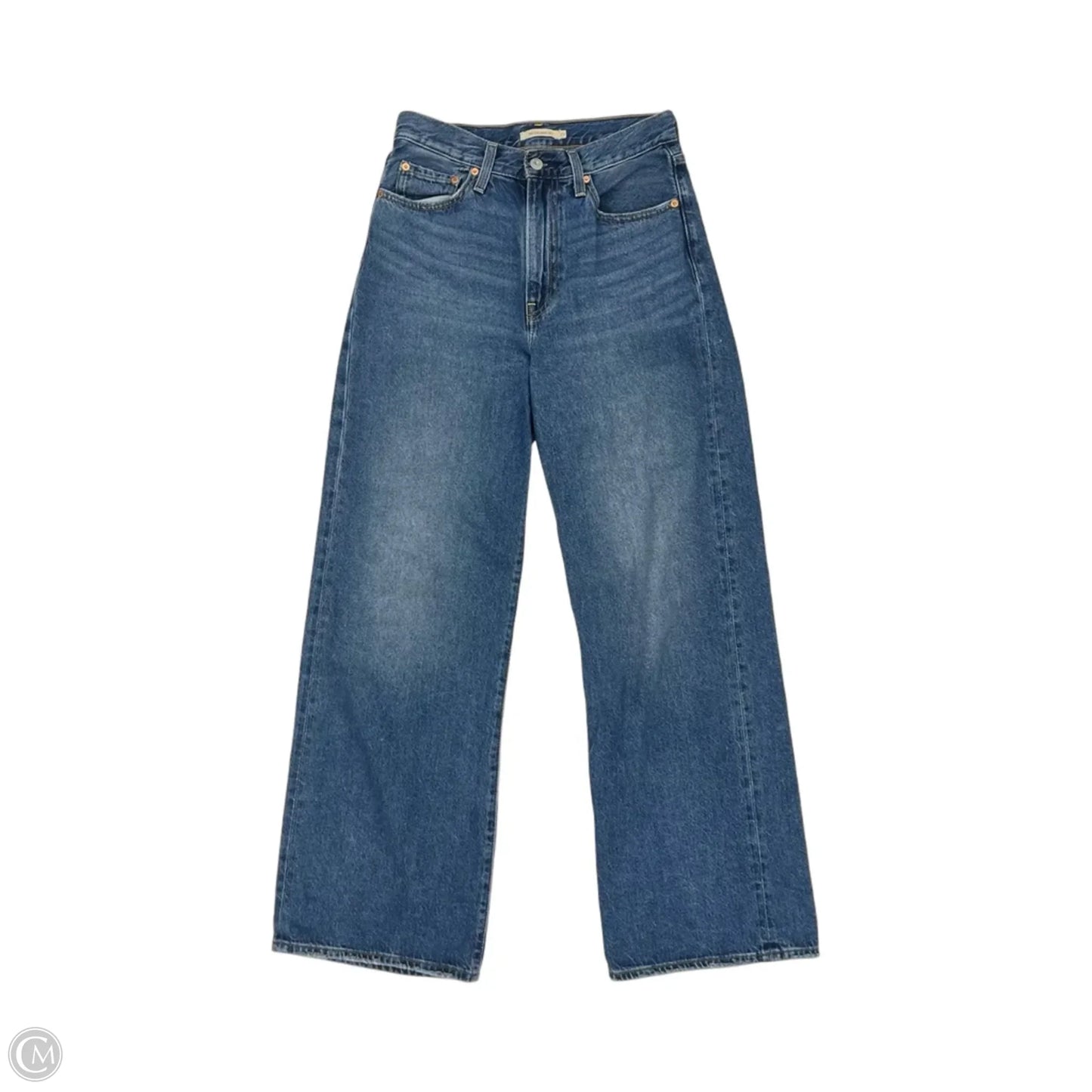 Jeans Wide Leg By Levis In Blue Denim, Size: 4