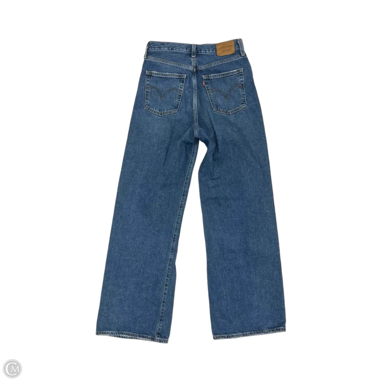 Jeans Wide Leg By Levis In Blue Denim, Size: 4