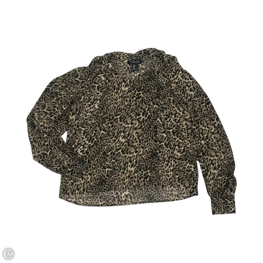 Blouse Long Sleeve By Rachel Zoe In Leopard Print, Size: S