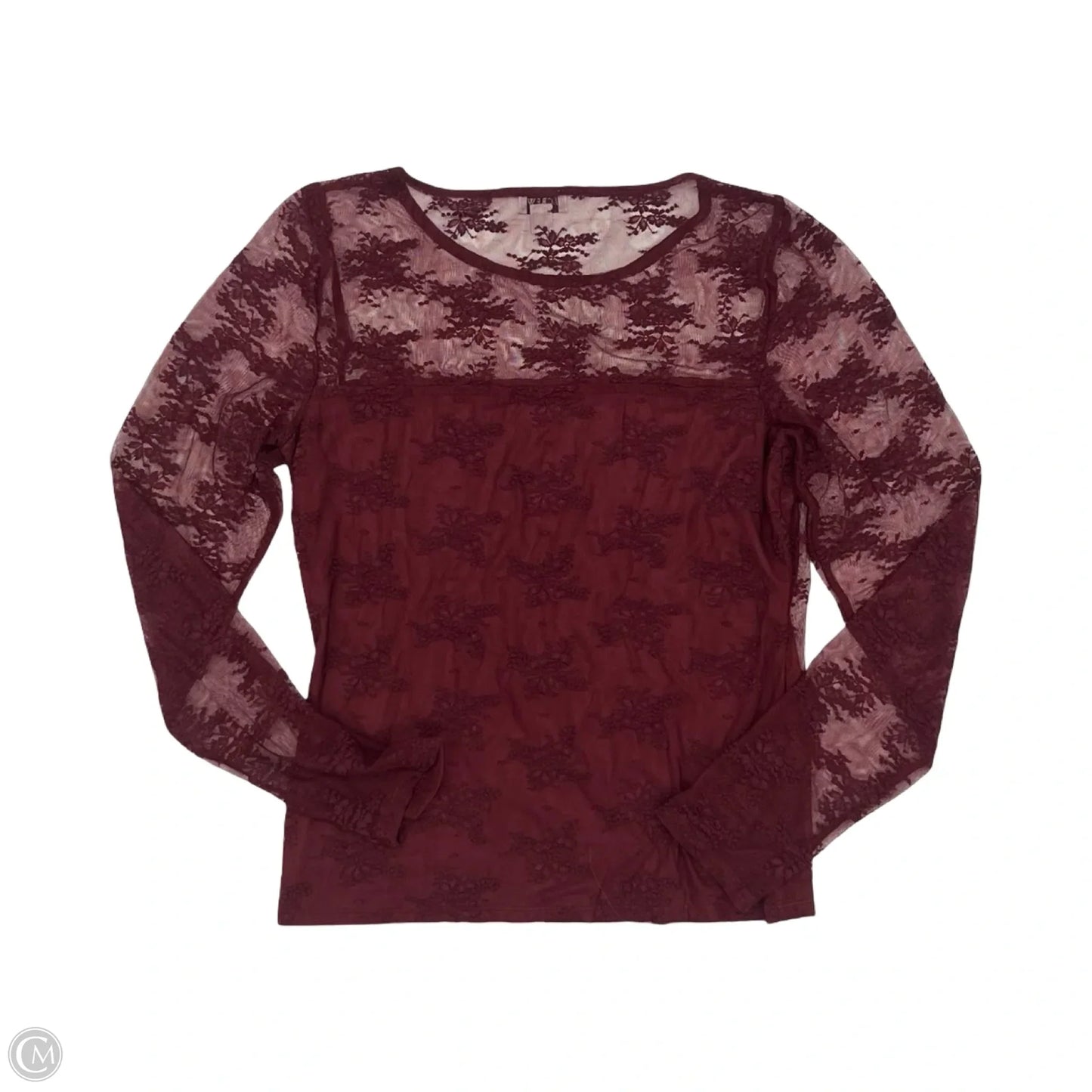 Blouse Long Sleeve By J. Crew In Red, Size: S
