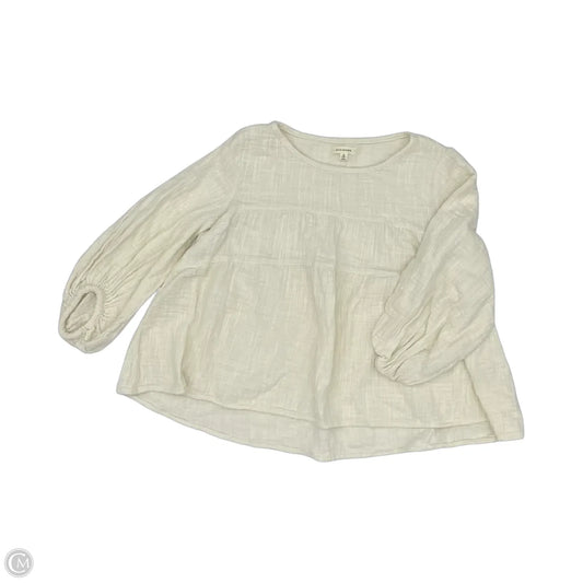 Blouse 3/4 Sleeve By Max Studio In Cream, Size: S