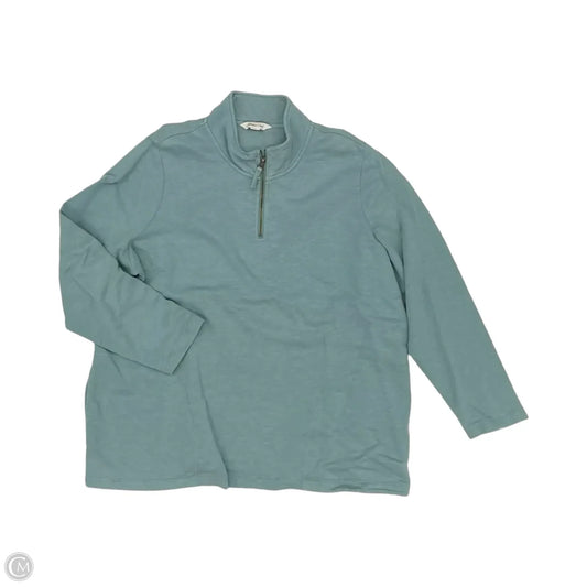 Sweatshirt Collar By Coldwater Creek In Green, Size: 2x