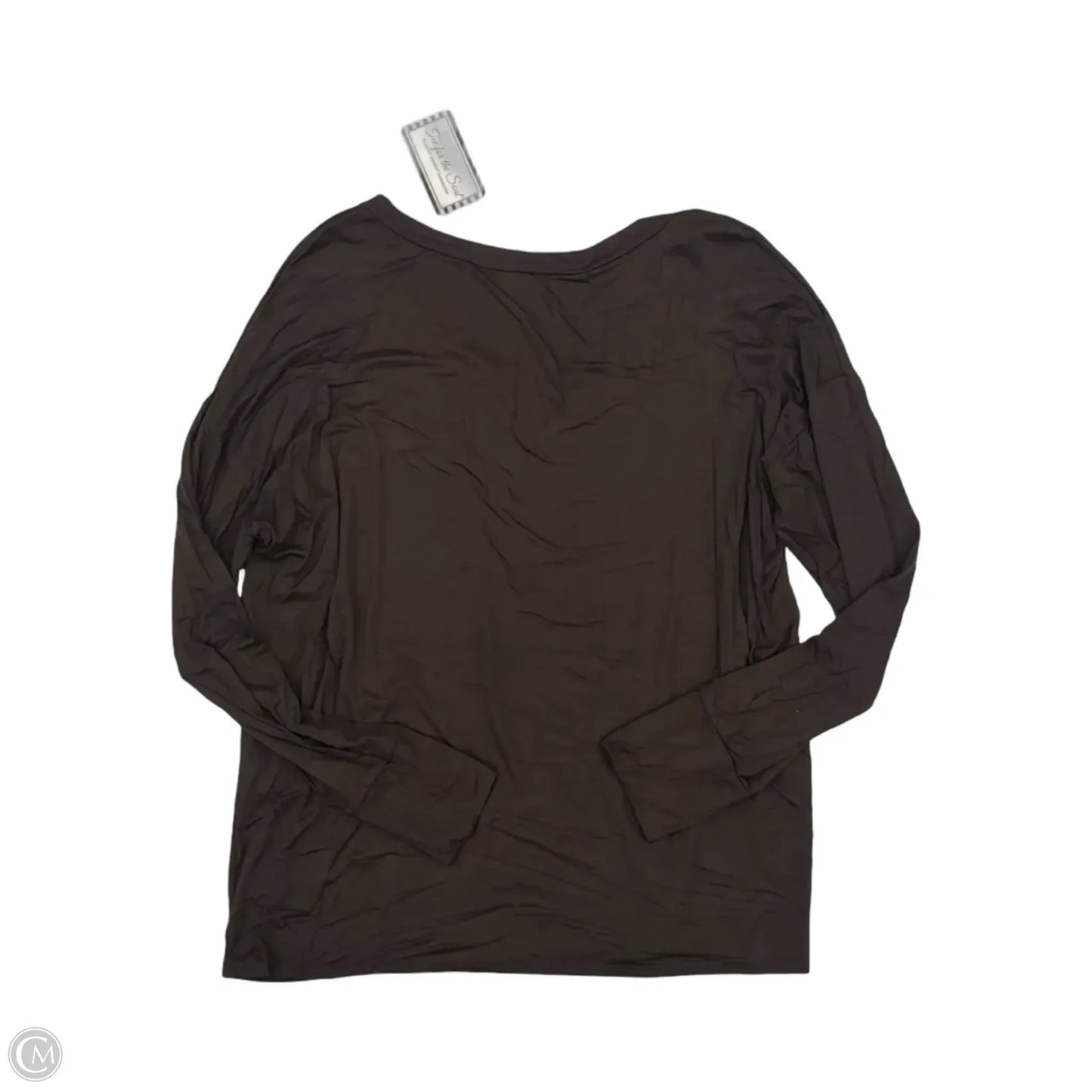 Top Long Sleeve By Blumin In Brown, Size: 1x