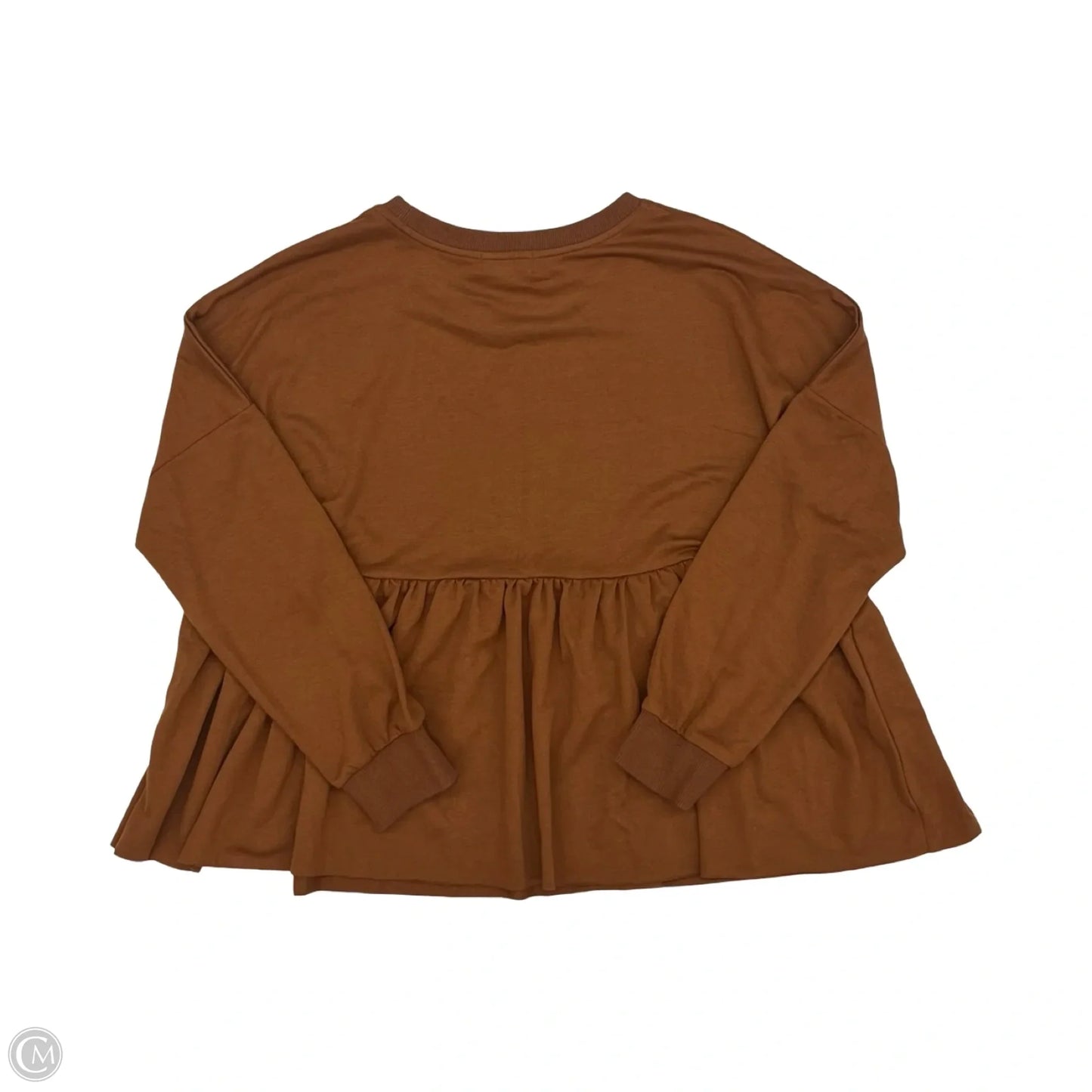 Top Long Sleeve By Vici In Brown, Size: S