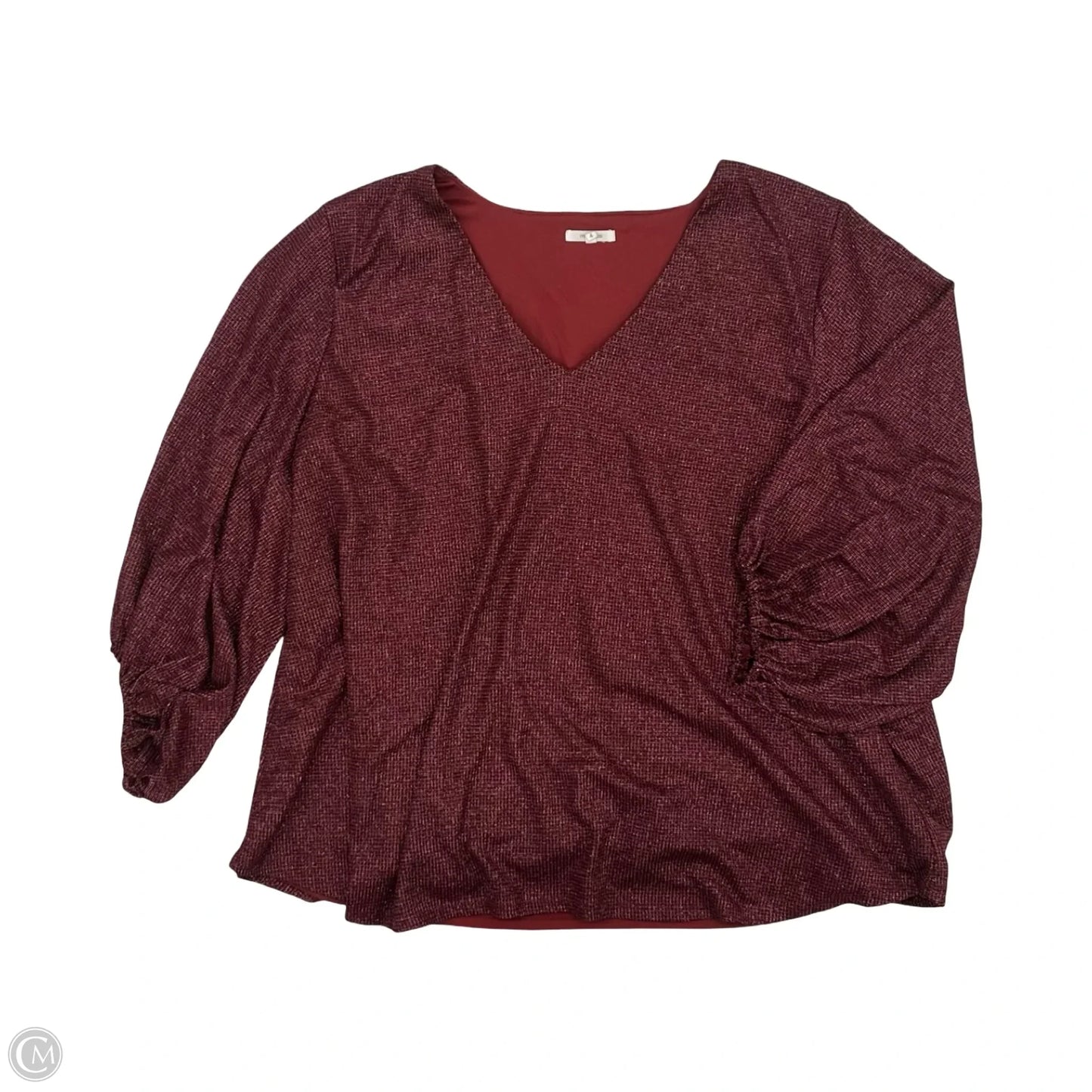 Blouse Long Sleeve By Maurices In Red, Size: 4x
