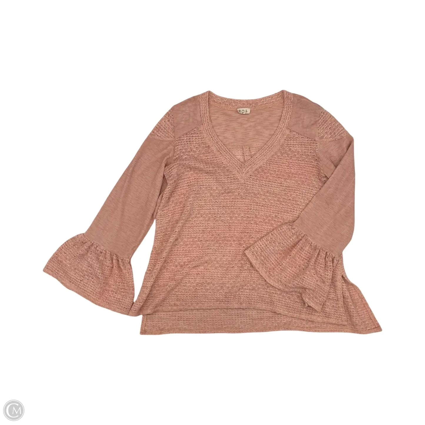Top Long Sleeve By Pol In Pink, Size: S