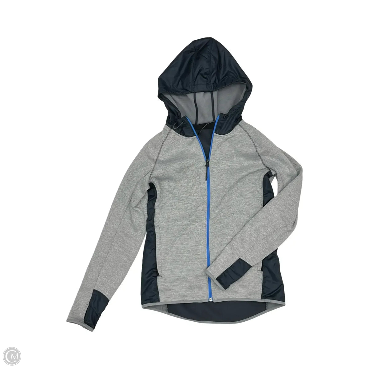 Athletic Jacket By Under Armour In Grey & White, Size: S