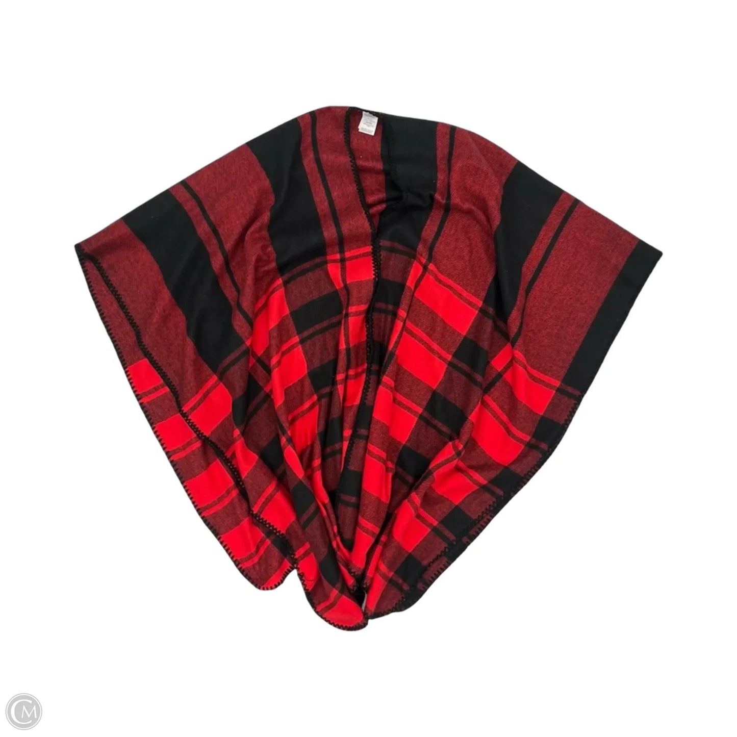 Shawl By Cmf In Black & Red, Size: Os