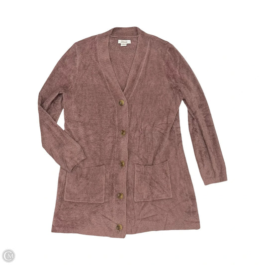 Sweater Cardigan By Natural Reflections In Pink, Size: L