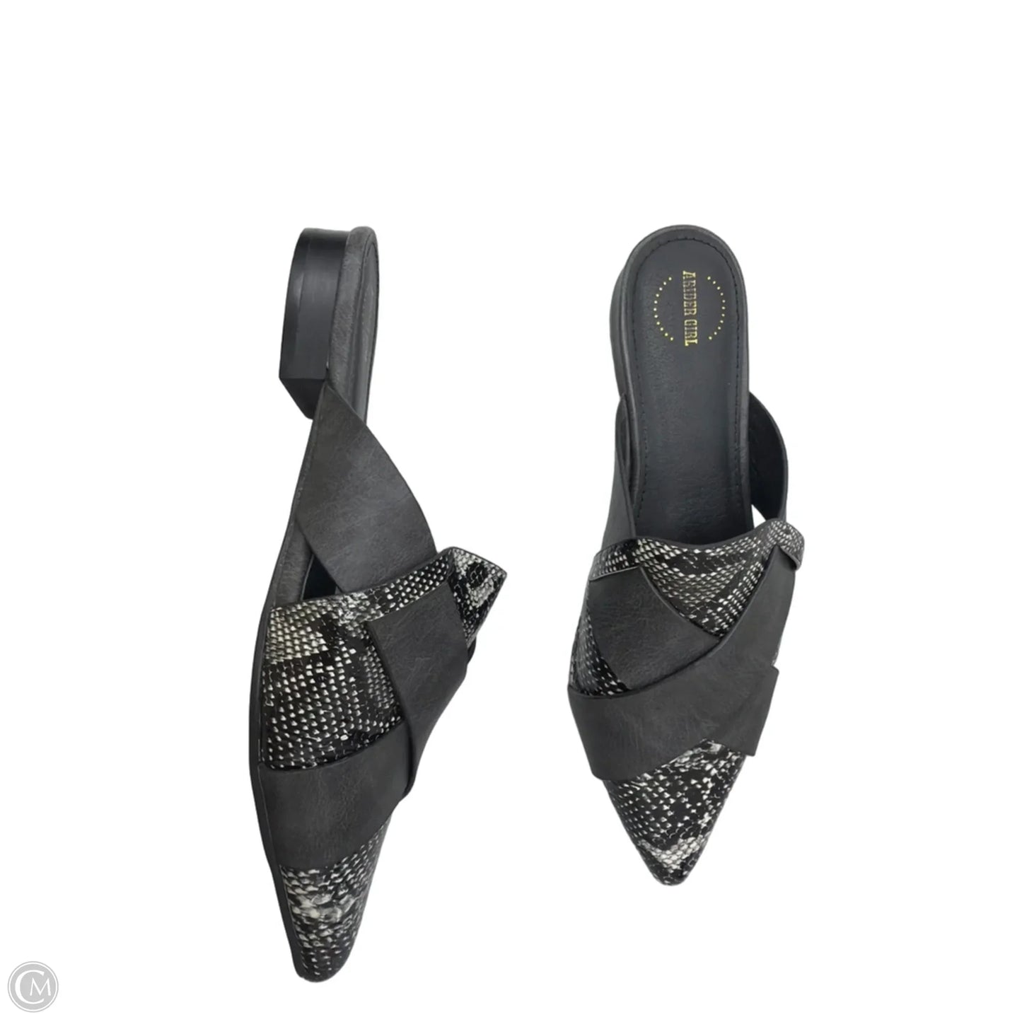 Shoes Flats By Clothes Mentor In Black & Cream, Size: 8