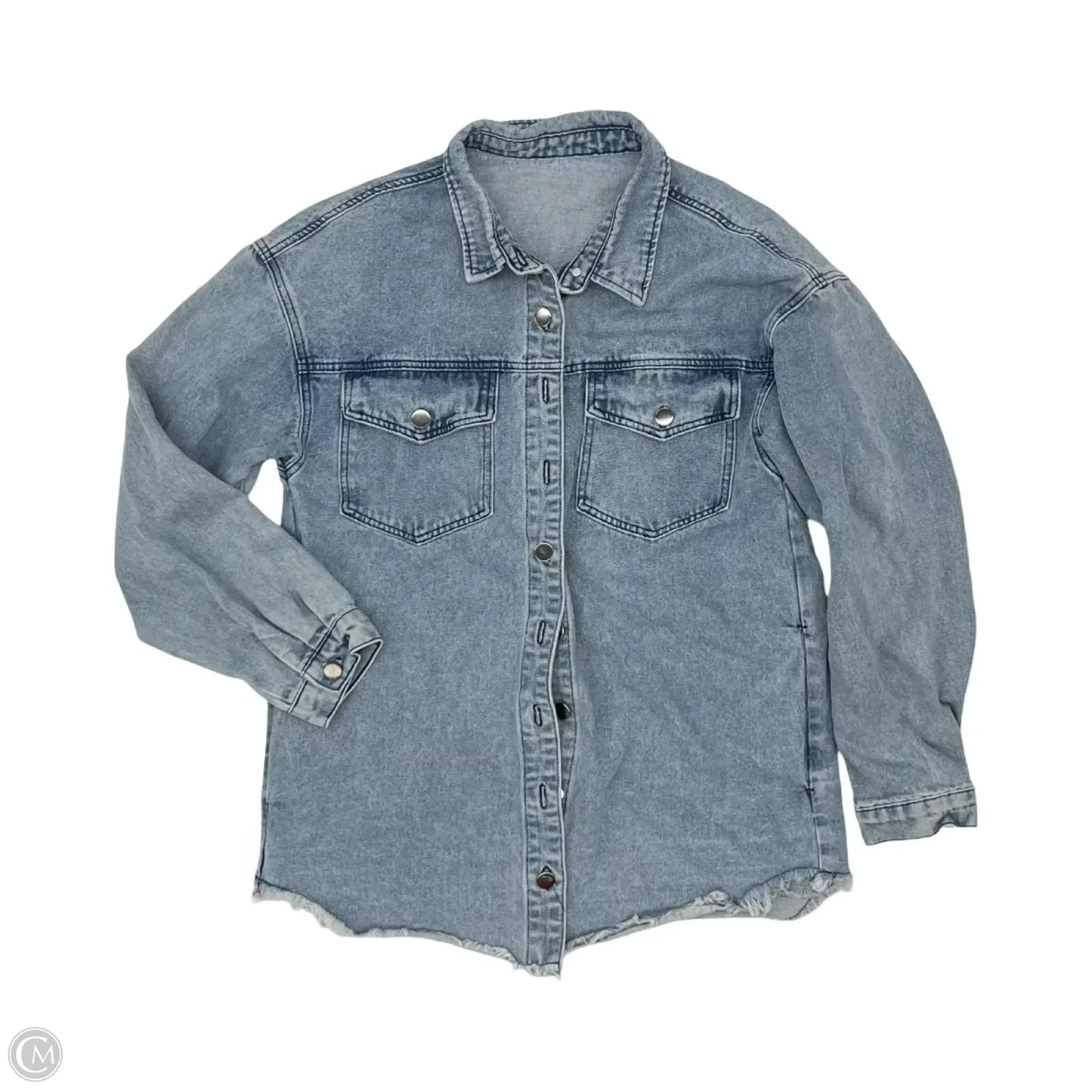 Jacket Denim By Clothes Mentor In Blue Denim, Size: M