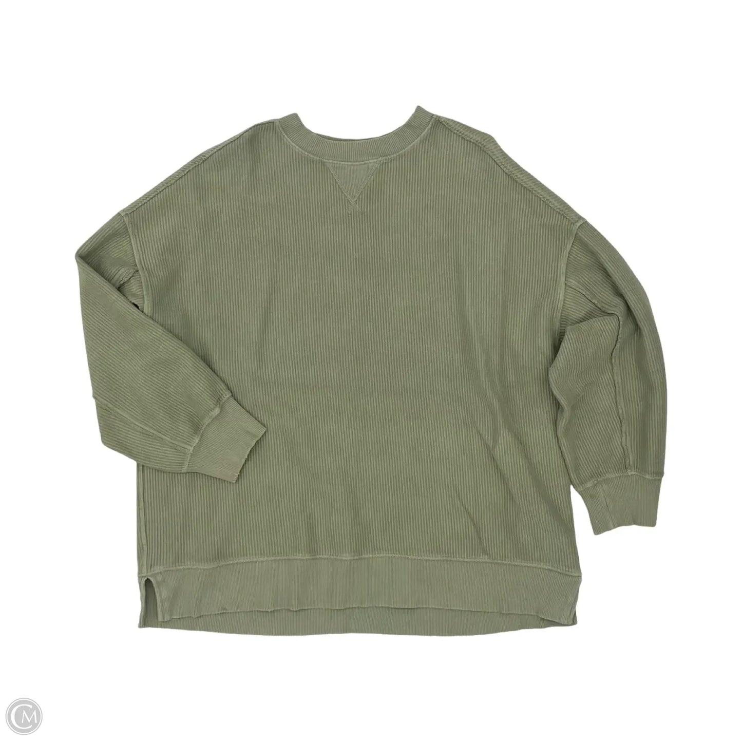 Top Long Sleeve By Aerie In Green, Size: L