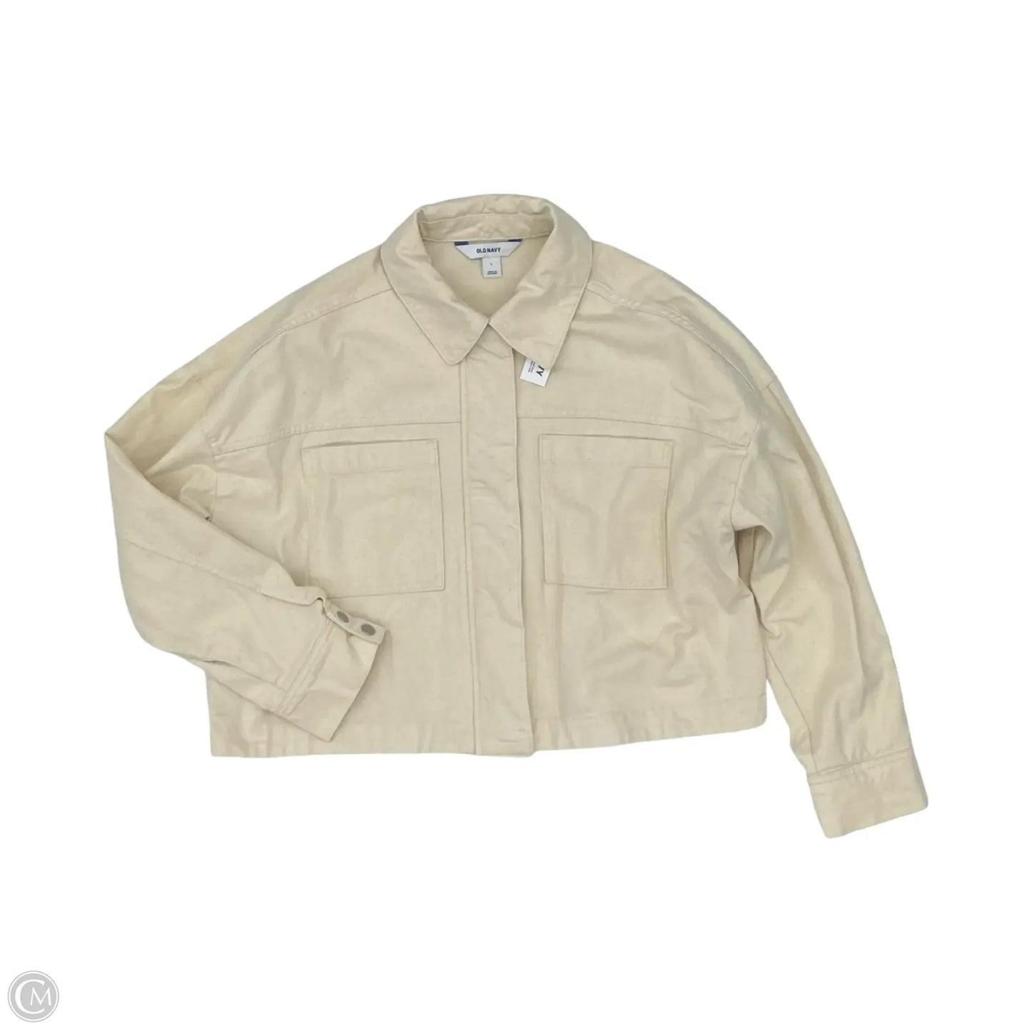 Jacket Denim By old navy In Cream Denim, Size: L