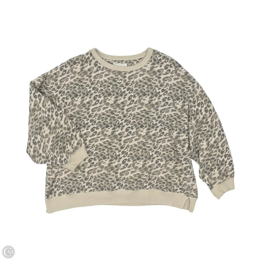 Sweatshirt Crewneck By Aerie In Leopard Print, Size: Xl