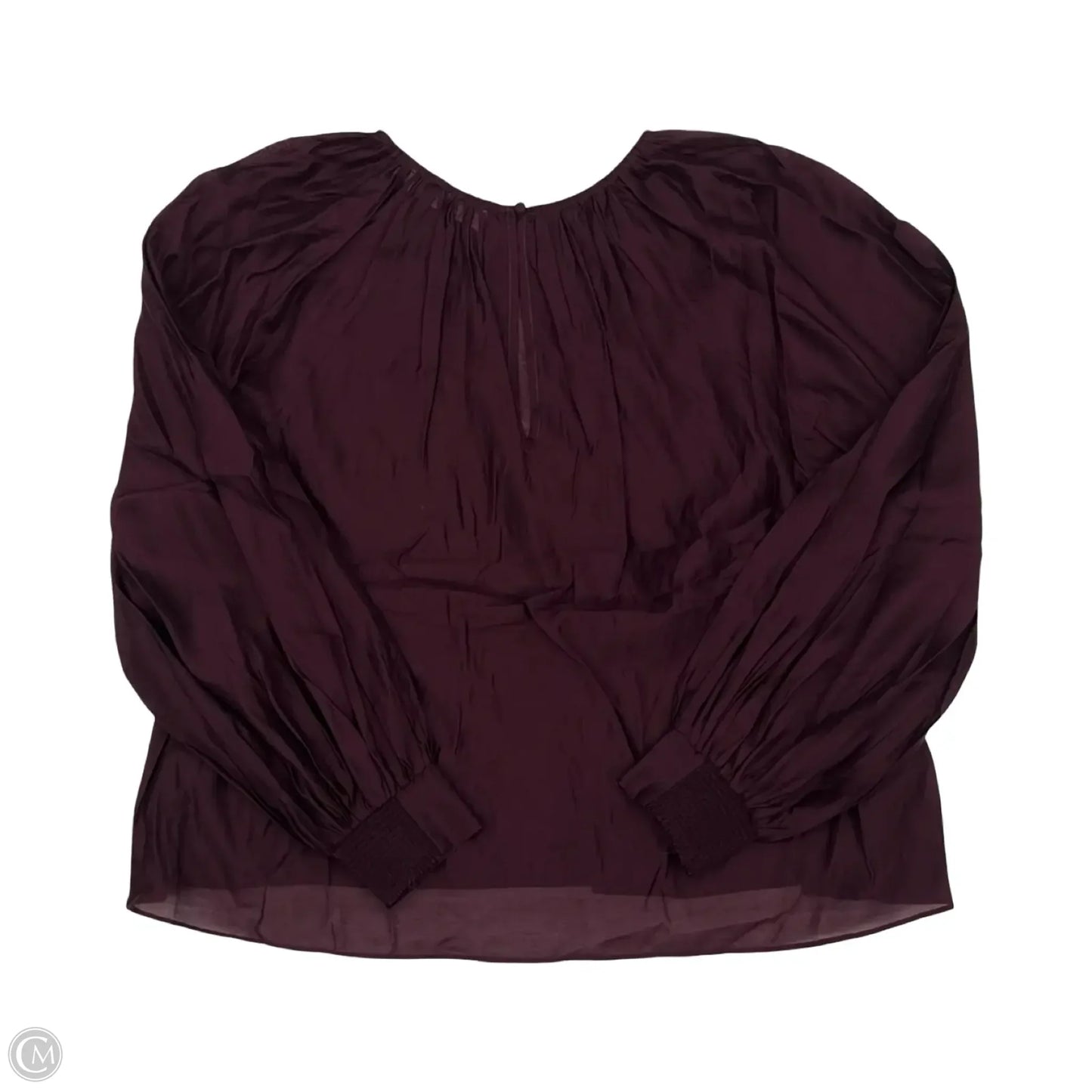 Blouse Long Sleeve By Astr In Purple, Size: L