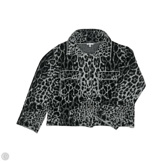 Sweater Cardigan By White Birch In Black & Grey, Size: Xl
