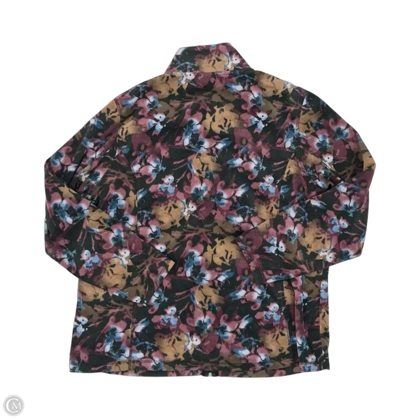 Jacket Fleece By Joe Fresh In Floral Print, Size: 1x