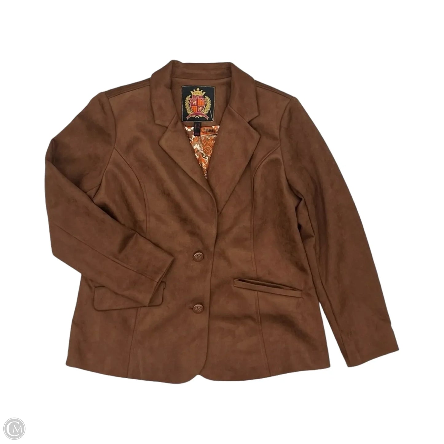 Blazer By Isaac Mizrahi Live Qvc In Brown, Size: Mp