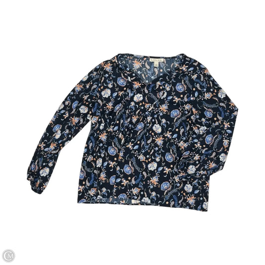 Blouse Long Sleeve By Emaline In Floral Print, Size: Xl