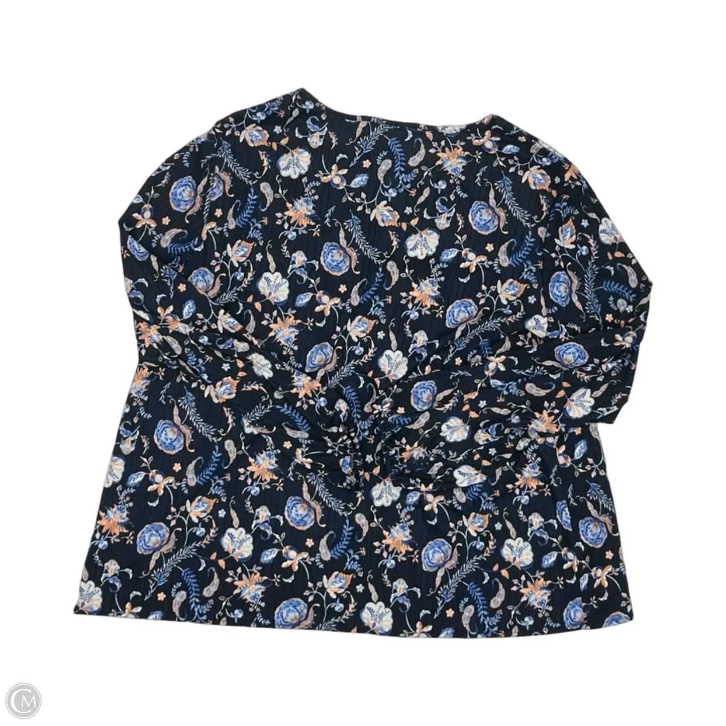 Blouse Long Sleeve By Emaline In Floral Print, Size: Xl