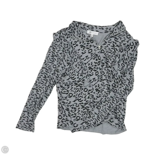 Top Long Sleeve By Fever In Black & Grey, Size: Xl
