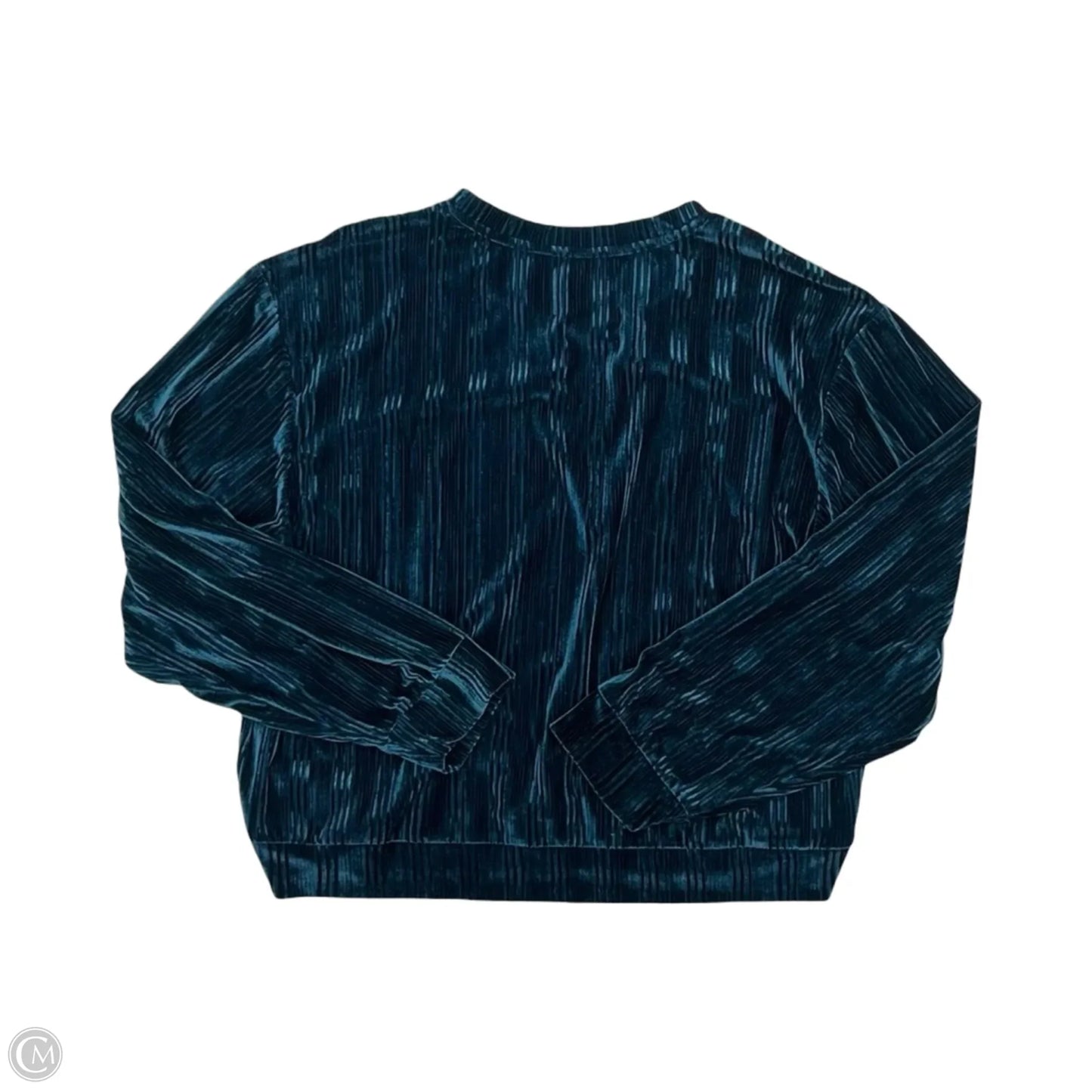 Blouse Long Sleeve By Andrew Marc In Blue, Size: Xl