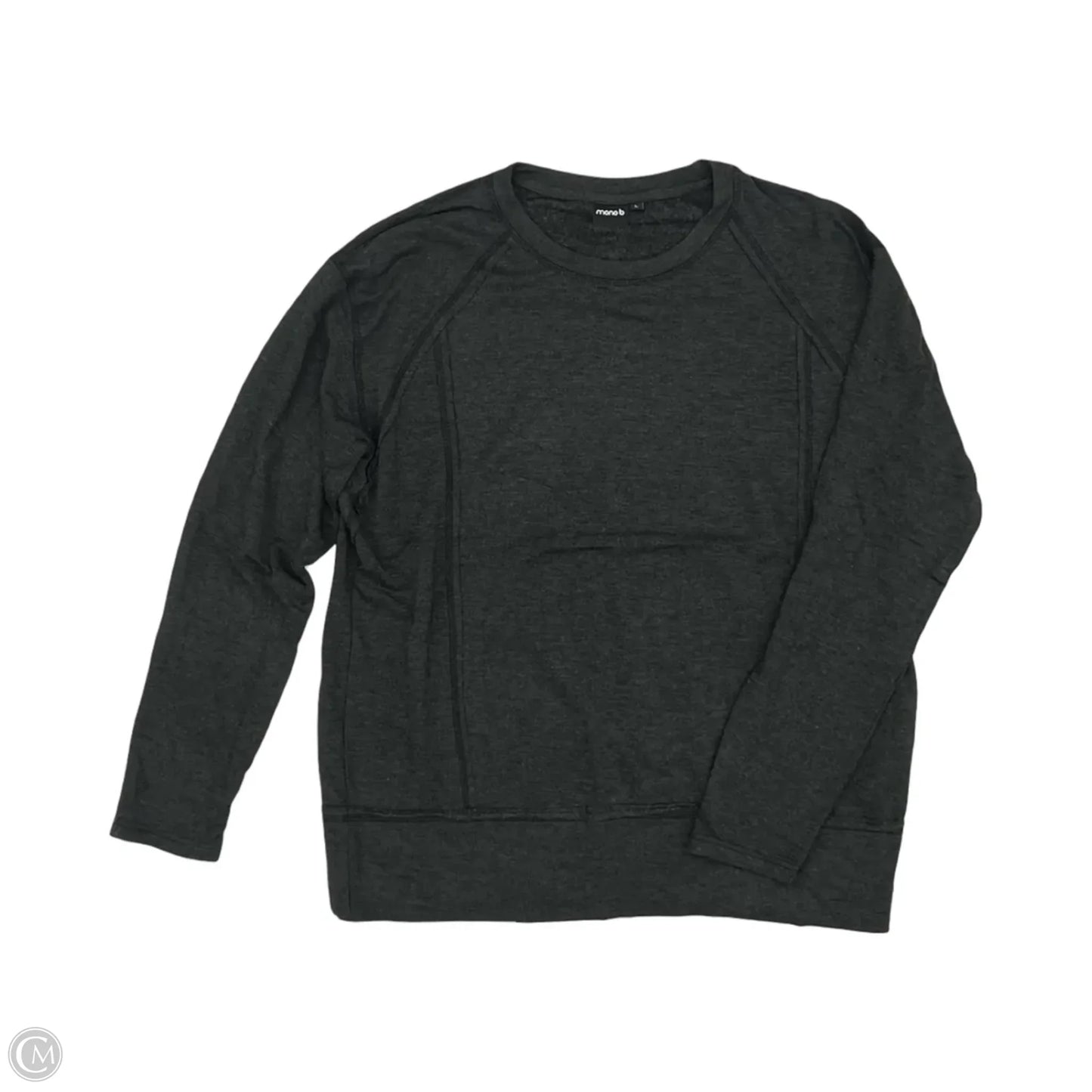 Top Long Sleeve By Mono B In Grey, Size: L
