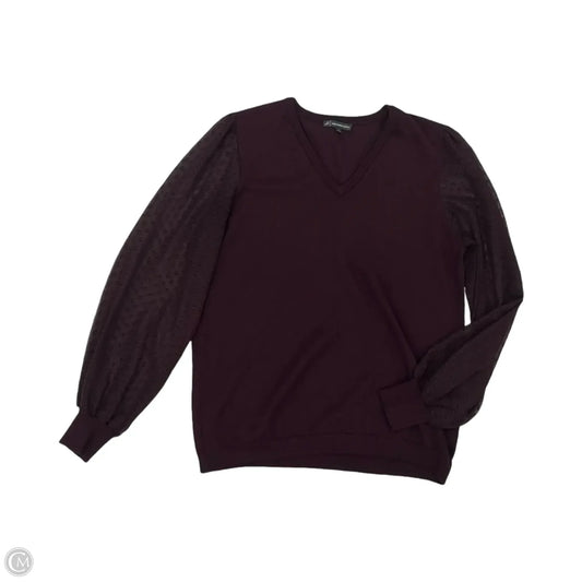 Sweater By Adrianna Papell In Purple, Size: L