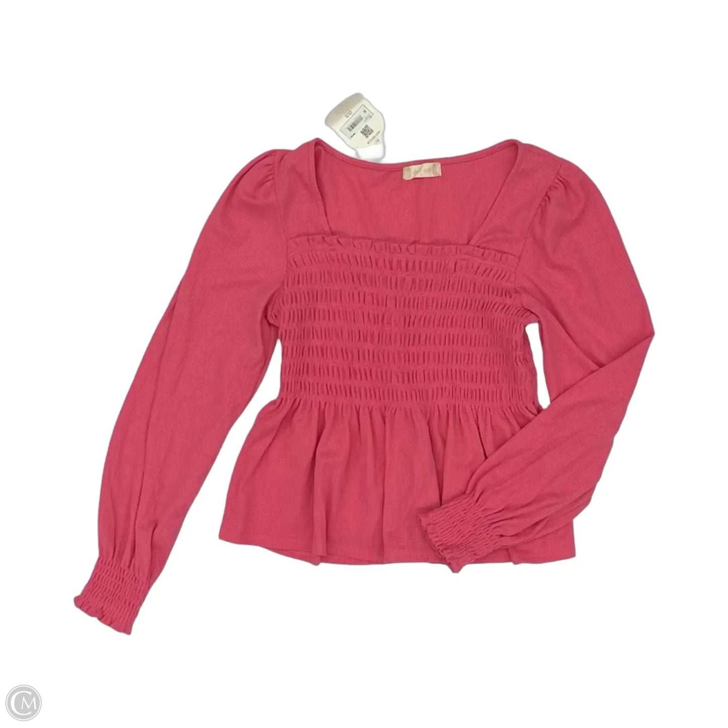 Blouse Long Sleeve By Altard State In Pink, Size: L