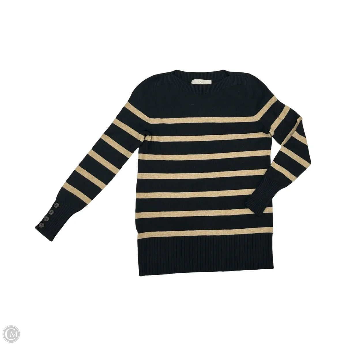 Sweater By Loft In Black & Brown, Size: S