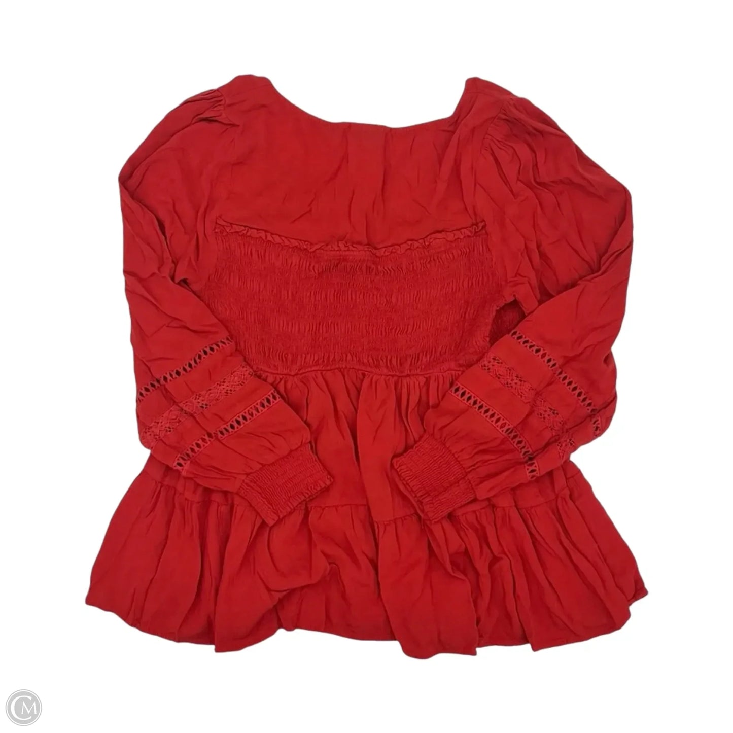 Blouse Long Sleeve By Torrid In Red, Size: M