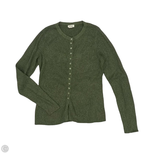 Sweater Cardigan By Ana In Green, Size: Xl