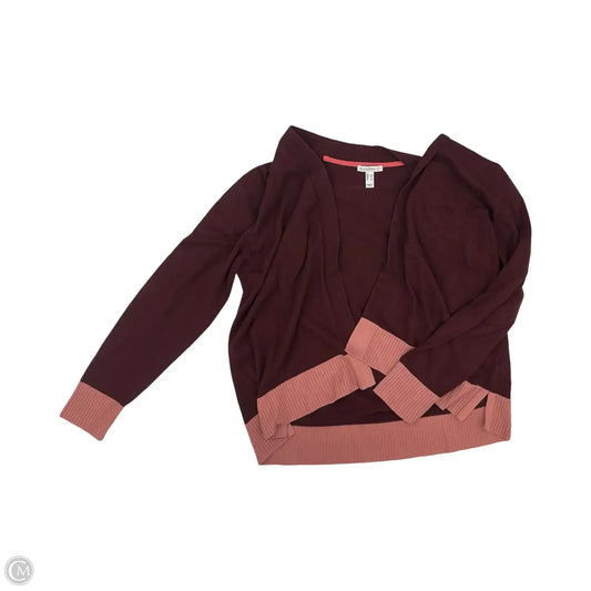 Sweater Cardigan By Isaac Mizrahi Live Qvc In Red, Size: L