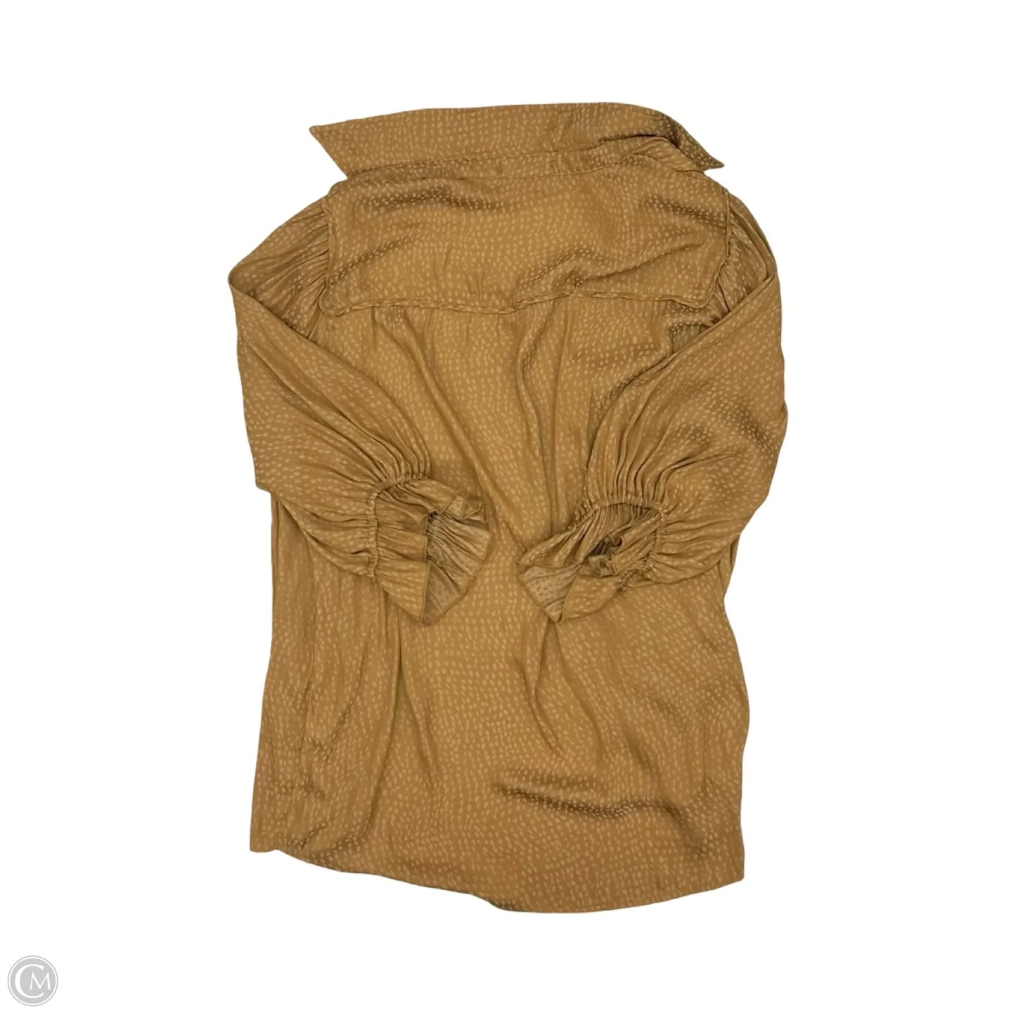 Blouse Long Sleeve By Democracy In Brown, Size: S
