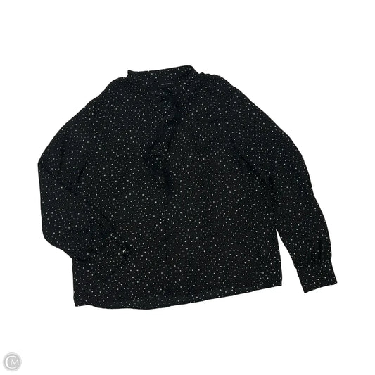 Blouse Long Sleeve By Who What Wear In Black & Cream, Size: M