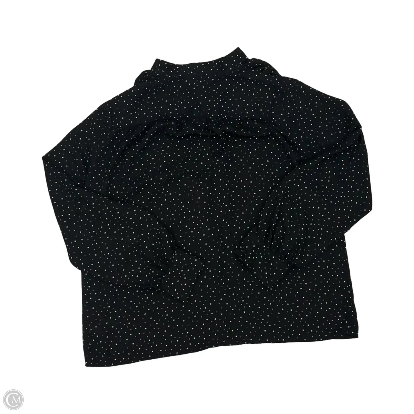 Blouse Long Sleeve By Who What Wear In Black & Cream, Size: M