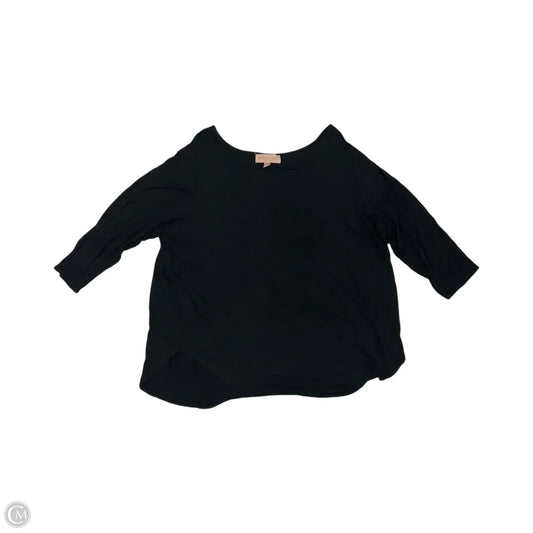 Top Long Sleeve By Philosophy In Black, Size: 1x