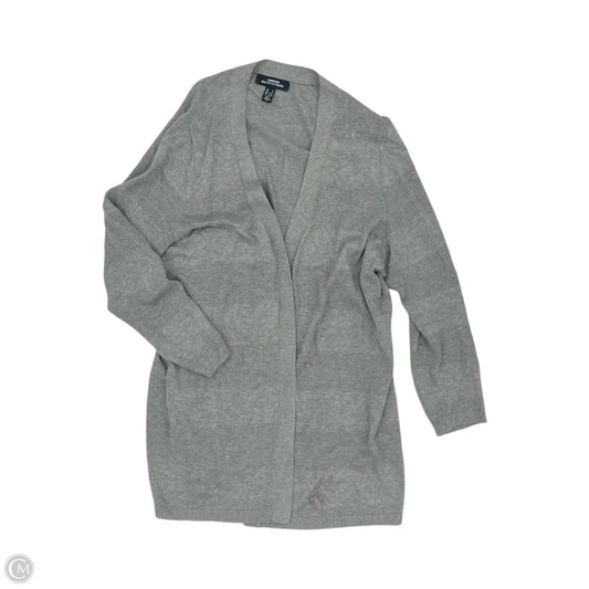 Sweater Cardigan By Lands End In Grey, Size: 1x