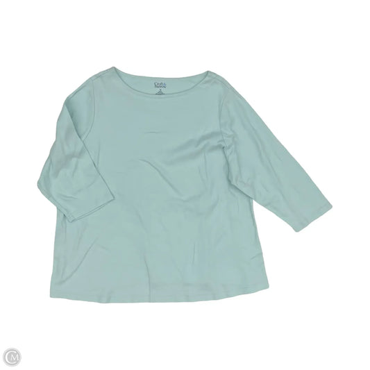 Top 3/4 Sleeve By Croft And Barrow In Blue, Size: 1x