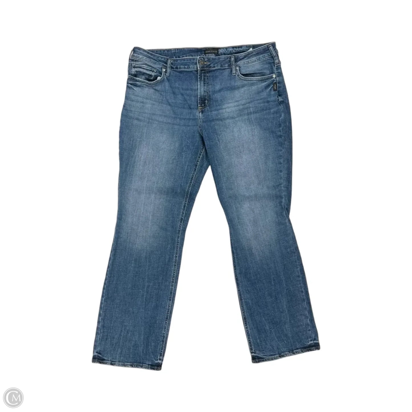 Jeans Boot Cut By Silver In Blue Denim, Size: 20
