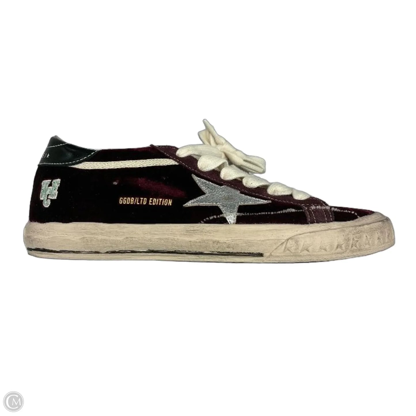 Shoes Luxury Designer By Golden Goose In Black & Red, Size: 9.5