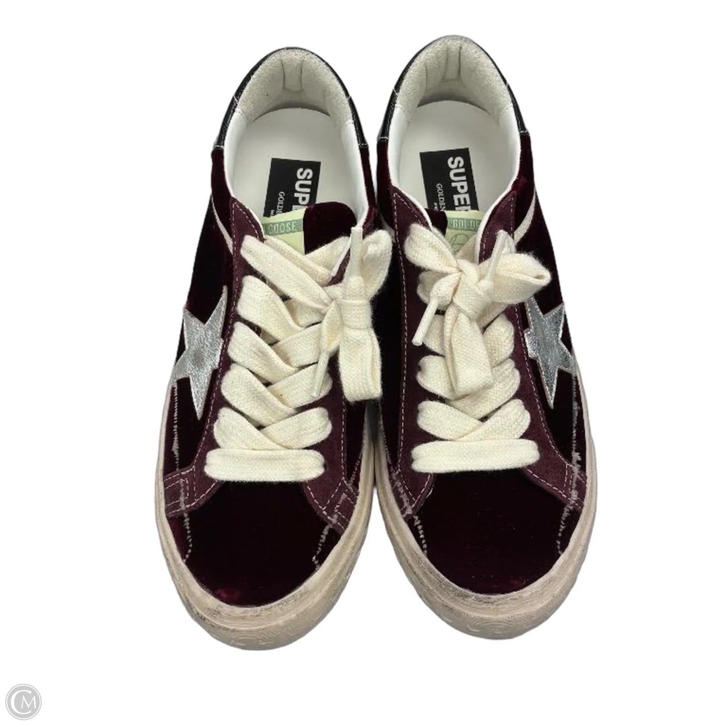 Shoes Luxury Designer By Golden Goose In Black & Red, Size: 9.5