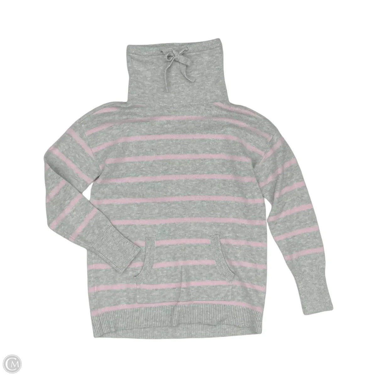 Sweater By Loft In Grey & Pink, Size: S