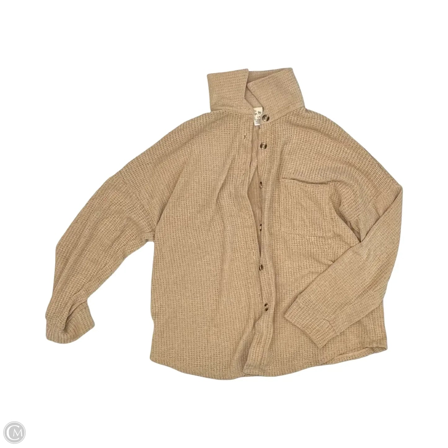Top Long Sleeve By 7th Ray In Brown, Size: Xl