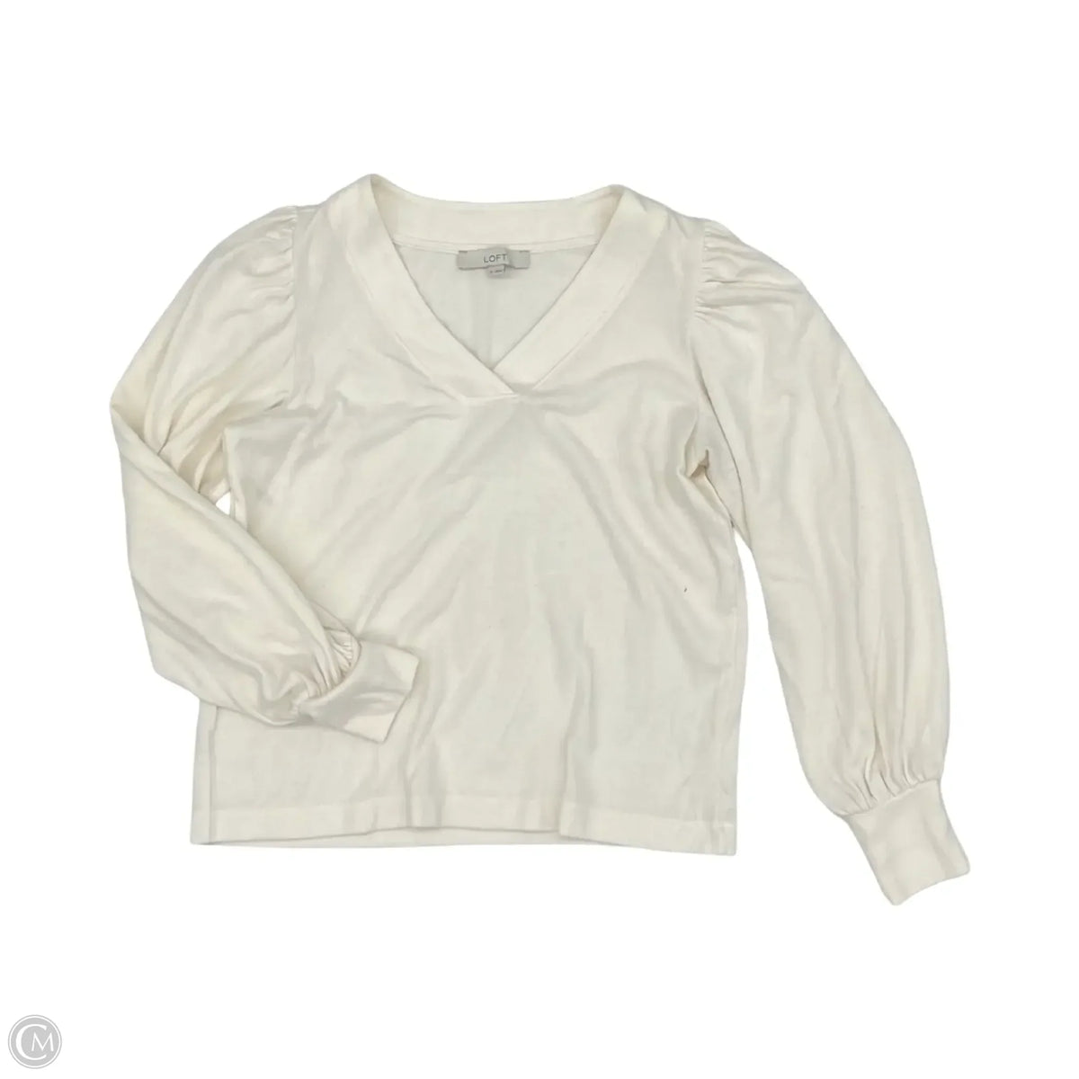 Sweater By Loft In Cream, Size: M