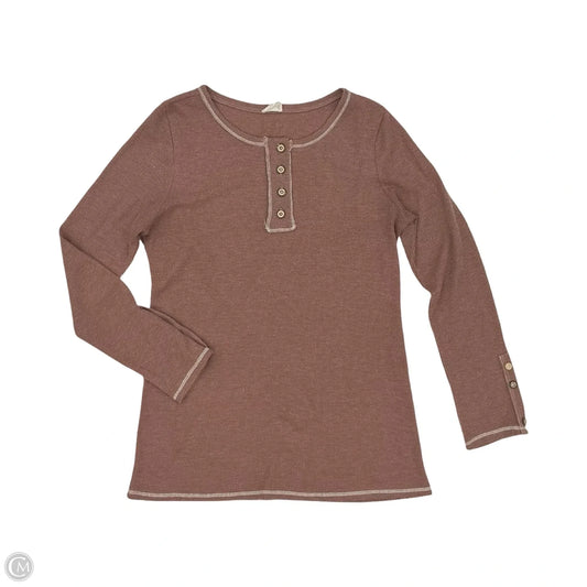 Top Long Sleeve By Lovely Melody In Brown, Size: M