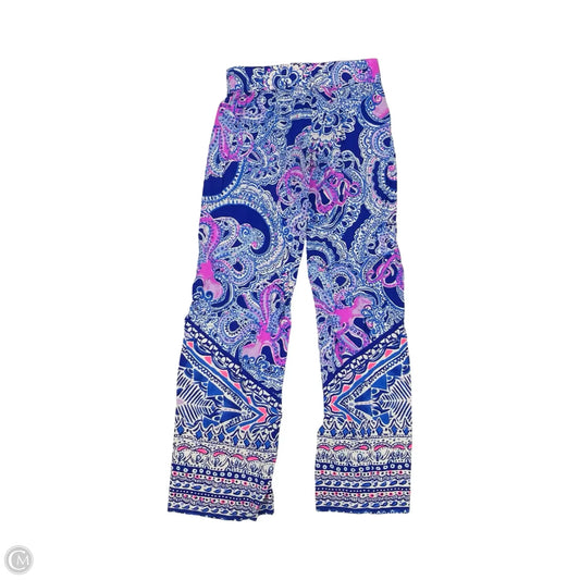 Pants Designer By Lilly Pulitzer In Blue & Pink, Size: Xxs