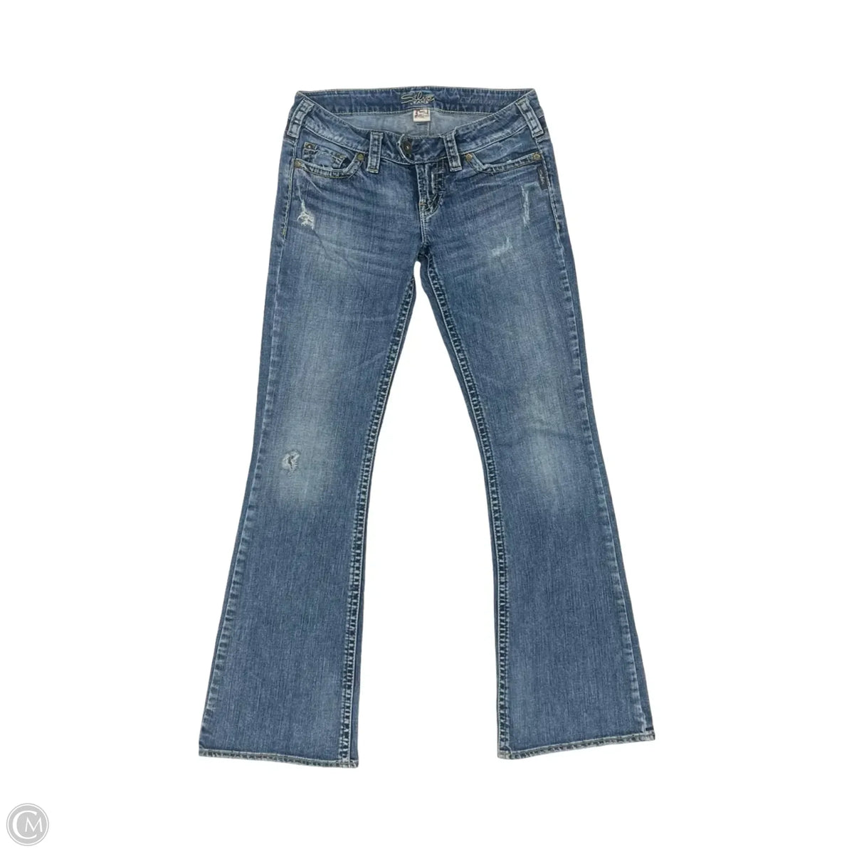 Jeans Boot Cut By Silver In Blue Denim, Size: 6