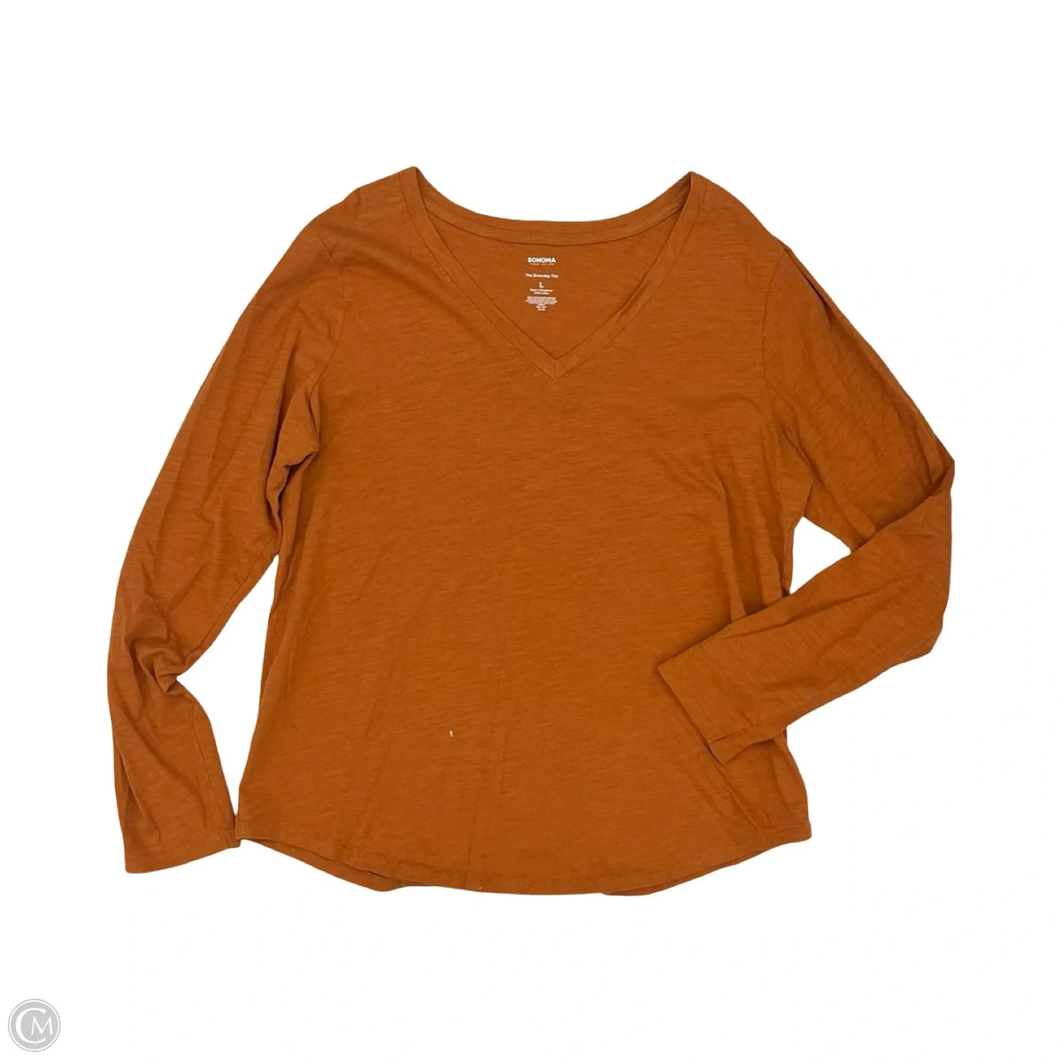 Top Long Sleeve By Sonoma In Orange, Size: L