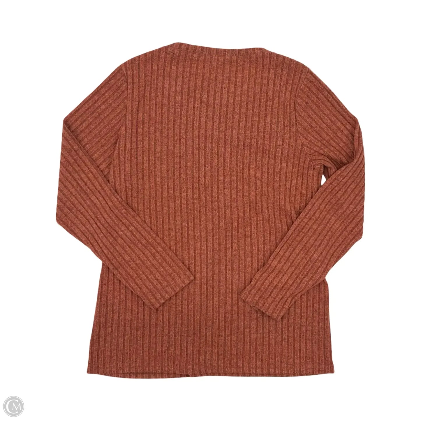 Top Long Sleeve By Cmf In Orange, Size: L